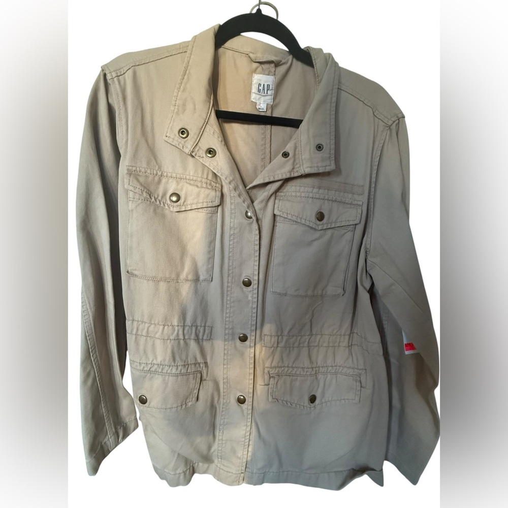 Y2K Gap women's khaki utility Core Spring  jacket 100% cotton NWT |